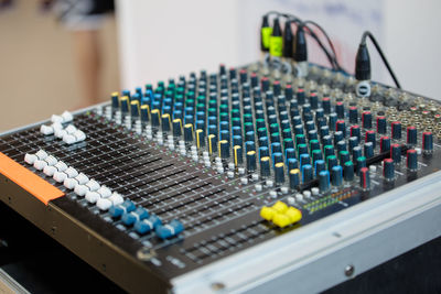 Professional audio sound mixer control, electronic music equipment.