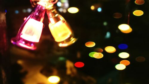 Defocused lights at night