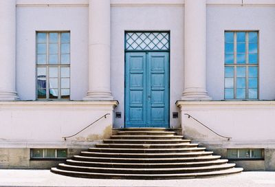 Close-up of open door