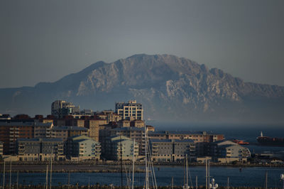 Buildings in city at waterfront