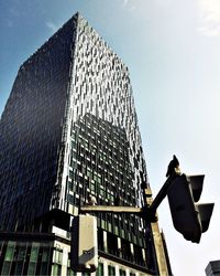 Low angle view of modern building against sky