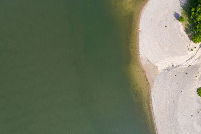 High angle view of beach