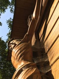 Low angle view of wooden building