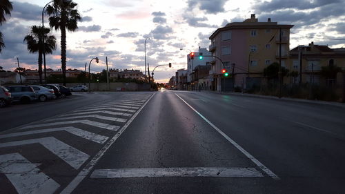 View of road against cloudy sky