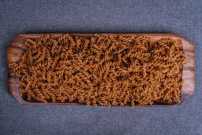 High angle view of bread on table