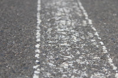 Close-up of cracked road