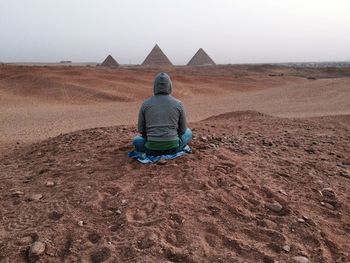 Scenic view of desert against sky