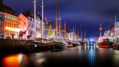 Boats in harbor