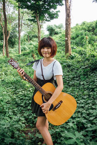 Boy playing guitar