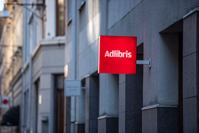 Close-up of sign on building wall