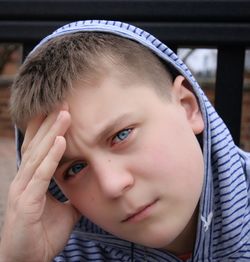 Close-up portrait of boy