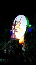 Illuminated lighting equipment at night