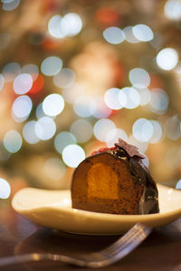 Close-up of food on table