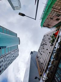 Low angle view of buildings in city