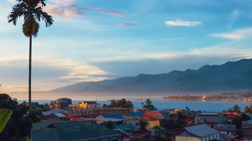 Light of sunrise in manokwari