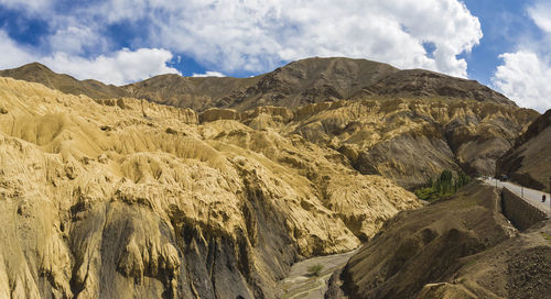 Scenic view of rocky mountains against sky