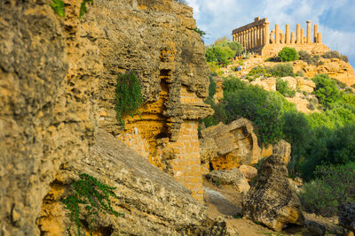 Abstract and conceptual of ancient greece in agrigento. the greek temple of concordia, the ancient 