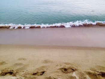 Close-up of waves on beach