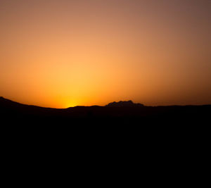 Scenic view of sunset over landscape