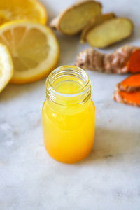 Close-up of drink on table