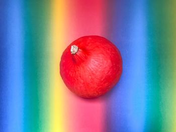 High angle view of apples on table