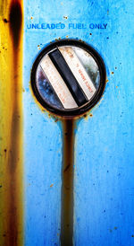 Close-up of rusty metal gate