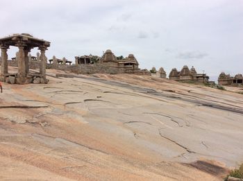 Old ruins of temple against sky