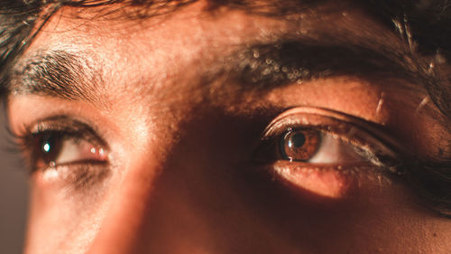 Close-up of man looking away