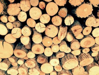 Full frame shot of logs