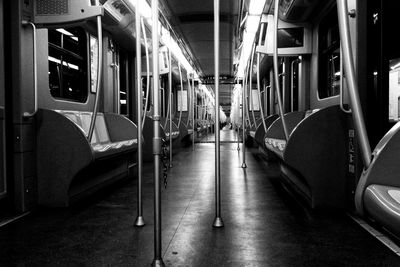 Interior of subway train