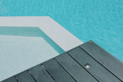 High angle view of swimming pool