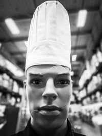 Close-up portrait of mannequin