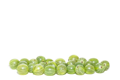 Close-up of candies against white background