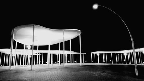 Amusement park ride at night