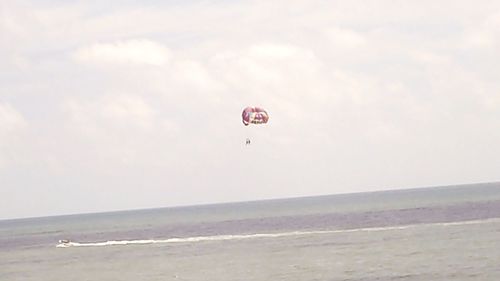 Parachute over sea