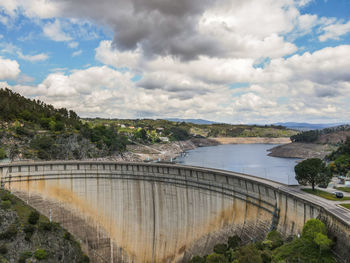 Bridge over river against sky