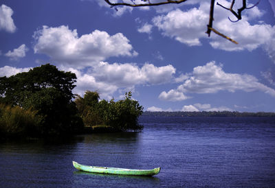 Scenic view of river against sky