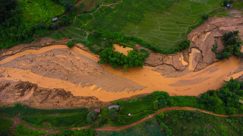 High angle view of landscape