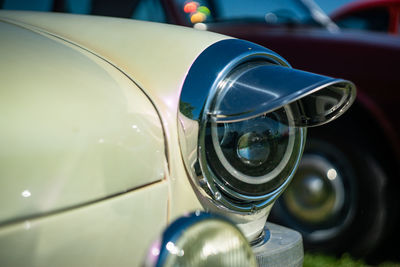 Close-up of oldtimer car