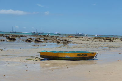 View of boats in sea