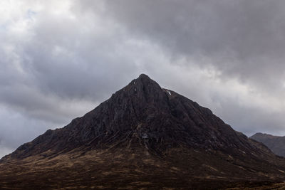 Low angle view of mountain against sky