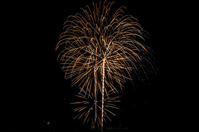 Low angle view of firework display