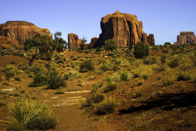 Rock formations on landscape