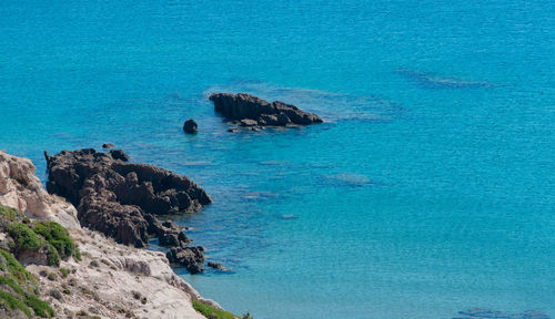 Mediterranean coastal landscape in the south of the island kos greece