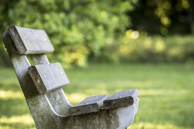 Empty bench at park