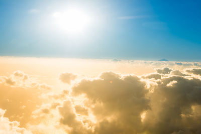 Low angle view of clouds in sky during sunset