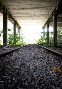 Surface level of railroad track