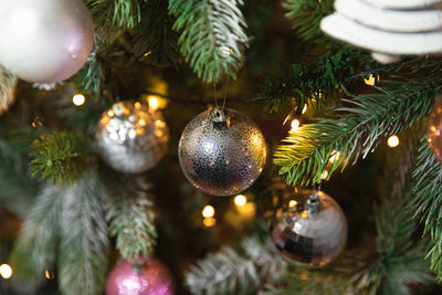 Close-up of christmas decorations