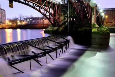 View of bridge in city