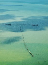 High angle view of sea shore